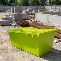 Conteneur à déchets en métal ignifuge pour l'élimination des déchets, logo personnalisé, poubelle extérieure, nouvelle arrivée