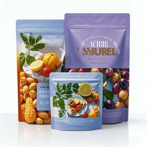 Custom 2 Gallons Colorful Stand up Pouch White Black Food Grade Storage Glossy Aluminum Foil Laminated Pe Plastic <b>Bags</b> for Nuts - Product Image 2