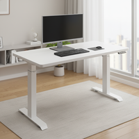 Bureau électrique à hauteur réglable à moteur unique, ergonomique, pour poste de travail assis-debout à domicile ou au bureau