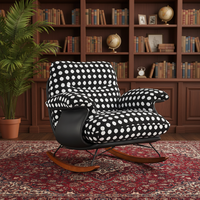 Fauteuil à bascule italien individuel pour salon et balcon, chaise longue de relaxation légère et luxueuse, canapé paresseux en bois massif
