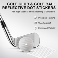 Pegatinas de golf resistentes a la intemperie con cuentas de vidrio de alta reflectividad para monitor de lanzamiento de golf, simulador de golf y cámaras de alta velocidad