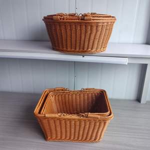 Cesta de Almacenamiento Redonda de Plástico Tejido Bobai, Contenedor de Alimentos Ecológico, Ovalado Grande, Ovalado Pequeño - Product Image 3