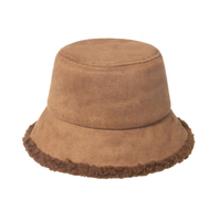 Chapeaux Bob Unisexe Personnalisés en Daim Doux avec Logo Imprimé, Design Sherpa pour Pêcheur, Cyclisme et Usage Quotidien en Extérieur, Motif Feuille