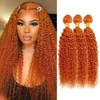 Vente en gros MEILASI Extensions de cheveux synthétiques en vrac, mèches bouclées crépues blond miel, postiches naturelles