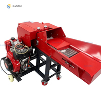 Picadora de Forraje BANMO, Máquina para Picar y Triturar Pasto, Procesadora de Alimento para Animales Móvil, Diésel, Gasolina, Eléctrica, 2-6tph