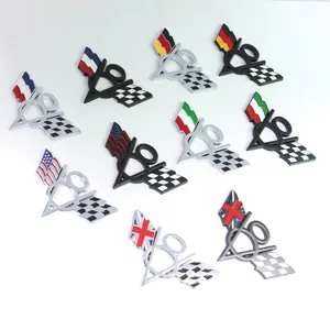 3D автомобильный металлический водонепроницаемый декоративный металлический значок с буквами V8, Италия, Франция, национальный флаг, автомобильная наклейка для универсального автомобиля