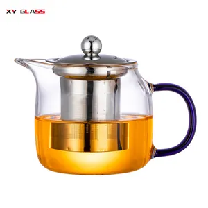 De gros thé pot brassée-Vaisselle isotherme à usage unique, pot de thé en verre Pyrex réutilisable