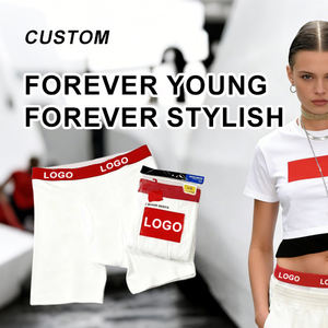 4er/2er/1er-Pack Großhandel Designer-Marke Mode Unisex Reine Baumwolle Trendige Boxershorts Gerade Lange Unterhosen für Herren - Product Image 6