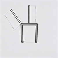 Joint d'étanchéité latéral moderne en forme de H pour porte de douche en verre, accessoires de remplacement étanches pour salle de bain et fenêtre de baignoire