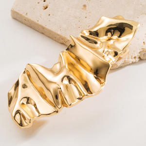 กิ๊บติดผมโลหะนูนพับได้สำหรับผู้หญิงคลิปหนีบผมหางม้าแบบไม่สม่ำเสมอแบบไม่สมมาตรทำจากอัลลอยด์แบบหนีบแบบออกแบบได้ตามต้องการ - Product Image 1