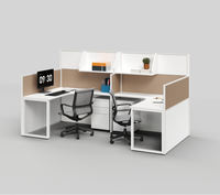 Nouvelle Arrivée Poste de Travail Modulaire Moderne pour Bureau, Cloison de Séparation, Bureau Ergonomique 4, 6 ou 8 Places pour Projets de Bureau