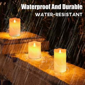 <span class=keywords><strong>Candela</strong></span> a LED da Esterno con Fiamma Oscillante, Telecomando, Alimentazione a Batteria, Effetto Sfarfallio Simulato per Natale e Casa - Product Image 2