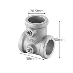 Conectores de Tubo Redondo de Acero Inoxidable Fundido a Presión, Duraderos y Personalizados, con Tratamiento de Superficie de Anodizado/Galvanoplastia - Product Image 3