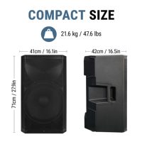RQSONIC CBN15TD3 1000W Enceintes Audio Actives Professionnelles Système Sonore Scène Plastique Haut-parleur Amplifié 15 pouces avec DSP