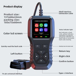 C1329 Nouveau testeur de diagnostic de panne de voiture universel OBD2 avec affichage clair des codes 12V pour les voitures après 2008 Modèle <span class=keywords><strong>K1</strong></span> - Product Image 4