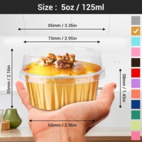 Bols/Gobelets de cuisson en aluminium alimentaire personnalisables 130ml/56ml, antiadhésifs, jetables, résistants au four, pour boulangeries et usage domestique