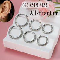 Anneau clicker articulé en titane ASTM F136 hypoallergénique pour piercing de nez, d'oreille (cartilage, hélix) – Plusieurs tailles