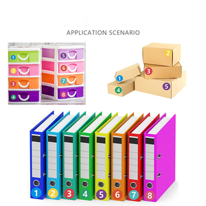 Etichette Adesive Rotonde Ecologiche in Carta Colorata con Numero di Serie per Imballaggi - Product Image 2