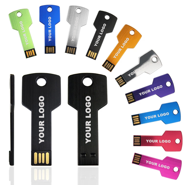 Key Shape Usb Flash Drive Pendrive Usb Thumb Drive 1gb 2gb 4gb 8gb 16gb 32gb Wholesale Metal min Usb Memory Stick