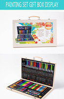 Ensemble d'art pour enfants en vente chaude, ensemble de dessin pour enfants, stylo aquarelle, crayon, pastel à l'huile, outil de peinture, fournitures d'art, papeterie