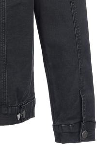 Chaqueta vaquera negra con adornos de forro polar para hombre, chaqueta vaquera, Sherpa, jeanJackets - Product Image 3