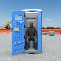 Toilettes portables préfabriquées à double couche en HDPE, design chinois, douche intégrée, écologiques, durables, certifiées CE, pour usage public extérieur