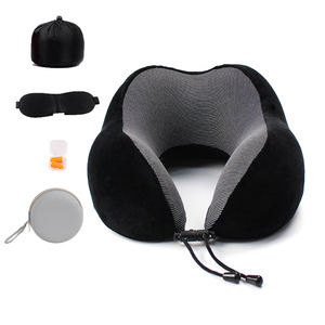 <span class=keywords><strong>Coussin</strong></span> de voyage multifonctionnel 3 en 1 en forme de U pour le cou, masque pour les yeux et le cou en mousse à mémoire de forme, ensemble de refroidissement pour l'avion - Product Image 6