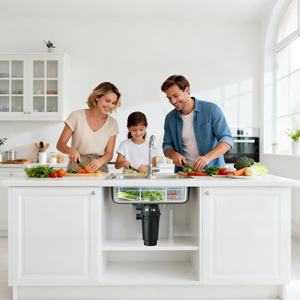 Manual Food Waste Shredder Kitchen Sink Food <strong>Disposal</strong> Kitchen Waste Disposer ABS Grinding Chamber Recycling <strong>Machines</strong> - Product Image 4