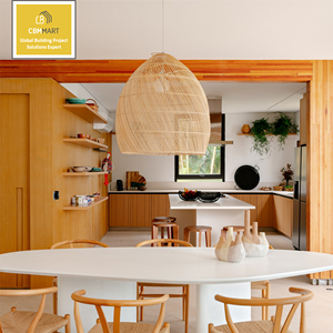 Diseños de Cocinas Modernas de Lujo, Nuevos Gabinetes de Cocina Personalizados de Madera de Nogal Macizo para Villa - Product Image 4