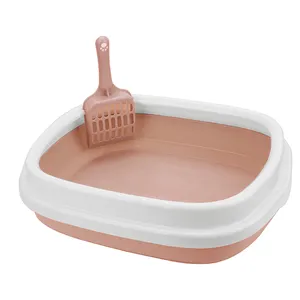 Hot Sell Excrement Training Sand Litter Box Pet Toilet Bedpan Cat Litter Box Cat Dog Tray with Scoop