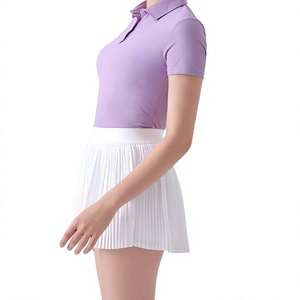 Cheap Price Women Tennis Skirt High Waist Pleated Solid Green Sporty <b>Mini</b> Skirt With Built In Shorts Summer Wear - Product Image 2
