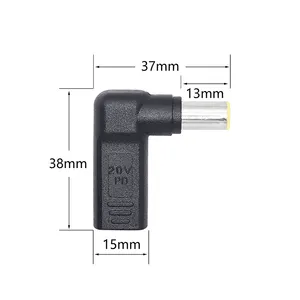 Usb 3.0 tipo c para 5.5x2. 5 5.5x2. 1 4.8x1. 7 4.0x1. 7 3.5x1. 35 3.5x1. 1 conector de potência dc macho 90 graus de ângulo l conector em forma de l