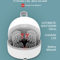 Masseur de tête électrique intelligent sans fil, pétrissage et vibration, nœuds en silicone souple, relaxation musculaire profonde, soulagement du stress, lithium