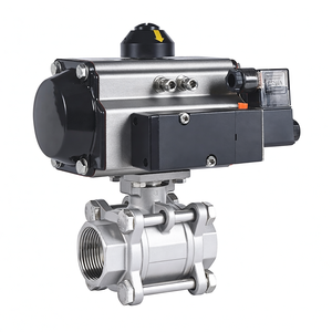 Válvula de Bola Neumática de Vapor de 3 Piezas COVNA DN25 de 1 Pulgada y 2 Vías, Acero Inoxidable 316, 1000 WOG - Product Image 3