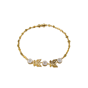 Fashion Charm <b>Bracelet</b> PVD Gold Plated 316L Stainless Steel Heart Butterfly Design Women Jewelry - Product Image 2