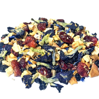 Natuurlijke Blauwe Kleur Vruchten Bloemen Blended Thee Cranberry Apple Fruit Blauwe Vlinder Bloem In Losse Smaak Thee