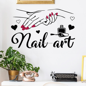 Nail Beauty Stickers muraux Studio Maquillage miroir décoration <span class=keywords><strong>papier</strong></span> <span class=keywords><strong>peint</strong></span> <span class=keywords><strong>Papier</strong></span> auto-adhésif peut être retiré - Product Image 5