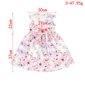 Vestido de Niña con Estampado de Rosas, Ropa Infantil 2022, Vestidos para Bebés, Hermosos Vestidos de Verano para Niñas sin Mangas, Gran Venta - Product Image 5