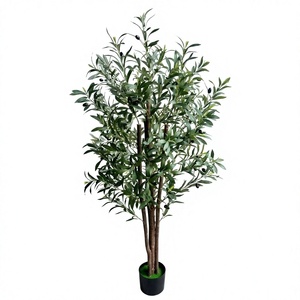 Accesorios Decorativos para el Hogar, Árbol de Olivo Artificial, Planta Artificial en Maceta Bonsái, Objetos Decorativos para Fiestas, Bodas y Eventos - Product Image 6