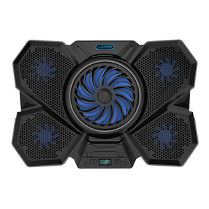 Heavy Duty 5 Lüfter RGB Laptop Kühler Pads LED-Display Dual USB Gaming <span class=keywords><strong>Notebook</strong></span> Kühler stehen für 17,3 Zoll Laptop - Product Image 4