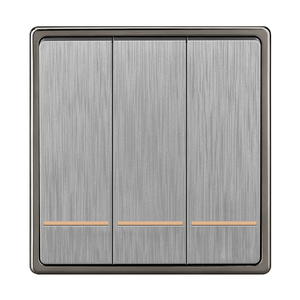 Prise murale universelle JUBEN standard 10A 250V en matériau PC, panneau gris, trou carré 86, interrupteur domestique, certifiée CE, 2 GANG - Product Image 6