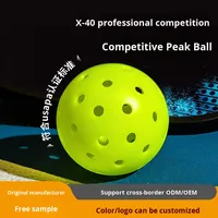 Balle de compétition de pickleball transfrontalière Spot X-40 PE, moulage rotatif 40 trous, surface givrée haute élasticité, 26g, diamètre 74mm