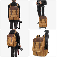 Sac à dos à roulettes 2 en 1 pour appareil photo, valise trolley avec support pour trépied, sac étanche pour appareil photo reflex numérique, compatible avec un ordinateur portable de 16 pouces