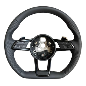 Volante Deportivo de Cuero Perforado Completo/Semi-Perforado con Base Plana para <span class=keywords><strong>Audi</strong></span> A3 A4 A5 S3 <span class=keywords><strong>S4</strong></span> S5 Q3 Q5 A3 S3 S8 R8 2017-2024 - Product Image 6