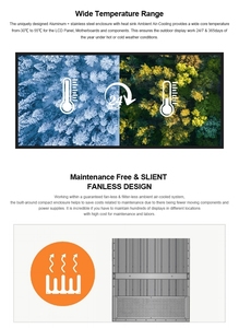 Écran d'affichage numérique LCD mural extérieur personnalisé <span class=keywords><strong>de</strong></span> 49 pouces Étanche Promotion <span class=keywords><strong>de</strong></span> magasin Affichage <span class=keywords><strong>de</strong></span> moniteur publicitaire LCD IP56 - Product Image 4