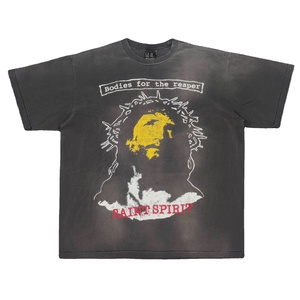 T-shirt Boxy <span class=keywords><strong>Fit</strong></span> su Misura, Taglio Oversize, Effetto Sbiadito, 300GSM, Alta Qualità Streetwear, Produzione Shenzhen, 10oz, Taglio Quadrato - Product Image 1