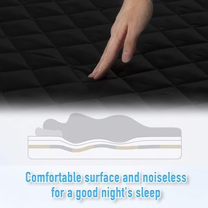 Protège-matelas imperméable en microfibre, épais, matelassé, anti-acariens, <span class=keywords><strong>drap</strong></span>-<span class=keywords><strong>housse</strong></span> antidérapant - Product Image 5