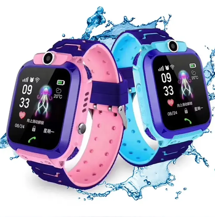 New Model Q12 Kids Smart Watch GPS SOS IP67 Waterproof Children's Digital Watch Cartoon LED Digital Watch