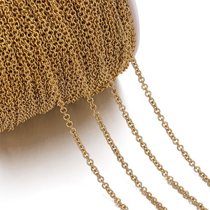 Cadena de Eslabones Abiertos de Acero Inoxidable 304 para Joyería DIY, Conector de Extensión para Pulseras y Collares, Unisex, Uso Diario, Acero Dorado - Product Image 4