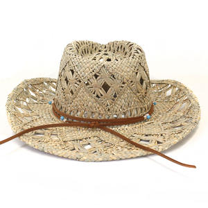 N103 Chapeau de paille tressé à la main pour l'été, protection solaire, respirant, idéal pour la plage et la marche - Product Image 4